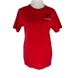 Tommy Hilfiger Short Sleeve Crew Neck T-shirt 100% Cotton Red Boys XL 20
